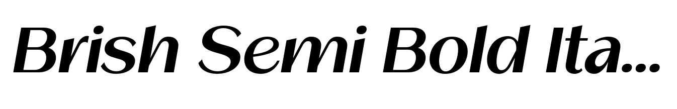 Brish Semi Bold Italic